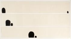"Untitled", 1959 Ink on Japanese paper, in three parts