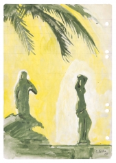 “Untitled”, 1968 Gouache on lined paper