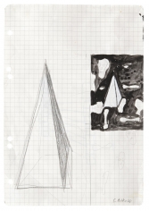 "Untitled", 1968 Pencil, ink, gouache on graph paper