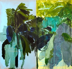 "Untitled", 2010 Oil and acrylic on canvas, in 2 parts: each