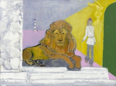 "Junior/Lion", 2017 Oil, distemper on linen