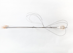 "Restless", 2017 Patinated brass, patinated steel, bronze, jesmonite, pigment, verbena fronde