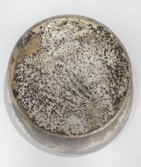 Leo Copers "YRNOMLICE", 1988 Glass, mirror, polyester, iron, and silver brass Diameter: 35 inches Depth: 5 inches