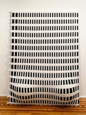 Jarbas Lopes, "Untitled", 2013, exercise balls in woven elastic on wooden frames, 87-1/2 x 66-1/2 x 15 inches (222 x 169 x 38 cm).