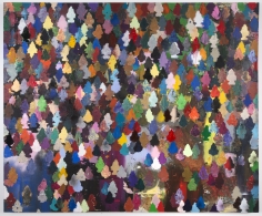 Brenna Youngblood "Democratic Forest", 2014 Mixed media on canvas 60 x 72 x 2-1/2 inches