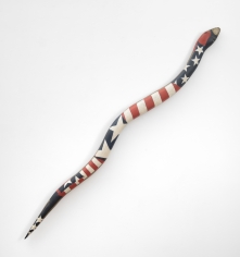 John Outterbridge "Untitled", c. 1995 Mixed media 6 x 69 x 3-1/2 inches
