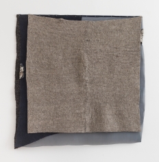 Martha Tuttle "Great bird", 2018 Wool, silk, dye, steel 34-1/4 x 31-1/2 inches