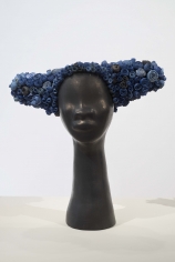 Simone Leigh "Herero Dress (cobalt)", 2015 Terra cotta, porcelain, cobalt and epoxy 19 x 8 x 18 inches
