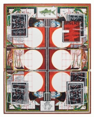 Zachary Armstrong "Six Circles", 2018 Encaustic on canvas 96 x 76 inches