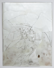 Luca Dellaverson "Untitled", 2013 Epoxy resin and mirrored glass with wood support 66 x 51 inches