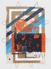 Tomashi Jackson "Brooklyn (Turned Upside Down)", 2019 Mixed media on paper and muslin 60 x 44 inches