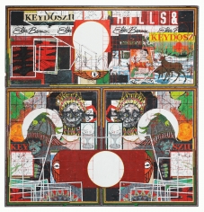 Zachary Armstrong "Untitled Large Diptych", 2018 Encaustic and oil on canvas 100 x 96 inches