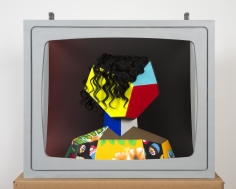 Derrick Adams "Boxhead #2", 2014 Mixed media 23 x 28 x 19 inches