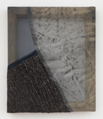 Martha Tuttle "Nose-to-nose (1)", 2018-2020 Wool, silk, pigment, and steel 12 x 10 inches