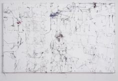 Berend Strik "Decipher the Artist's Mind: Coincidence and Decision (Moscow Bookstore)", 2014 Stitched c-print on tyvek 41 x 26 inches