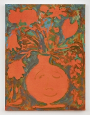 Antone Könst "Flowers (orange)", 2019 Oil and acrylic on canvas 24 x 18 inches