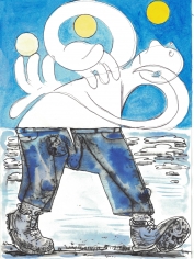 Nicole Eisenman and Antone Könst, Untitled (Exquisite Corpse), 2019