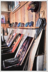 Berend Strik "Decipher the Artist's Mind: Surrealism (Arnulf Rainer Studio)", 2014 Stitched c-print on tyvek 71 x 47 inches