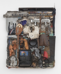 Noah Purifoy "Access", 1993 Mixed media assemblage 57 x 47 x 6-1/2 inches