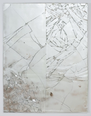 Luca Dellaverson "Untitled", 2013 Epoxy resin and mirrored glass with wood support 66 x 51 inches