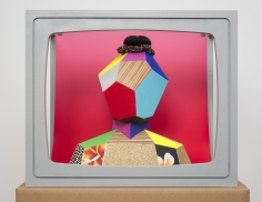Derrick Adams "Boxhead #1", 2014 Mixed media 23 x 28 x 19 inches