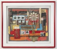 Noah Purifoy "Flora A. Holbrook", 1997 Mixed media collage 22-1/2 x 28 x 1-1/4 inches