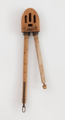 John Outterbridge, "Good News", 1993, mixed media, 47 x 8 1/2 x 7 inches (119 x 22 x 18 cm).
