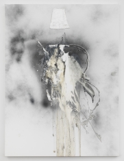 Brenna Youngblood "The Overflow", 2017 Styrofoam cup, matte medium, and spray paint on canvas 48 x 36 inches