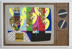 Derrick Adams "King for a Day", 2014 Mixed media collage on paper and mounted on archival museum board 48 x 72 inches