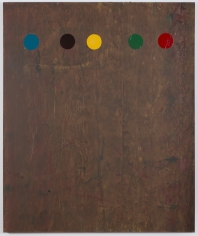 Brenna Youngblood "Process Control (BBYGR)", 2014 Mixed media on canvas, mounted on wood frame 72 x 60 x 2-1/8 inches