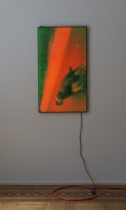 Luca Dellaverson "Mystic Styles (The Drowning Dog) 1", 2017 LCD Monitor, epoxy resin, digital file 40-5/8 x 23-1/8 x 1-1/2 inches