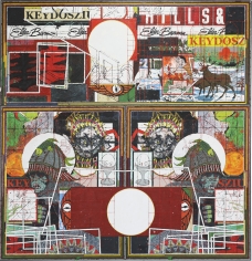 Zachary Armstrong "Untitled Large Diptych", 2018 Encaustic and oil on canvas 96 x 76 inches