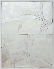 Luca Dellaverson "Untitled", 2013 Epoxy resin and mirrored glass with wood support 66 x 51 inches