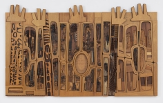 Noah Purifoy Black, Brown and Beige (After Duke Ellington), 1989 Mixed media construction 68 x 113 x 4 inches