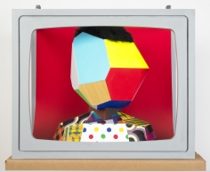 Derrick Adams "Boxhead #5", 2014 Mixed media 23 x 28 x 19 inches