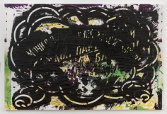 Luca Dellaverson "Break The Law", 2017 Oil and inkjet on canvas 48 x 72 inches