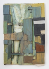 Noah Purifoy "Snow Hill", 1989 Mixed media construction 62 x 40 x 7 inches