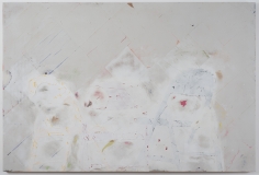 Brenna Youngblood "Meeting", 2014 Mixed media on wood panel 48 x 72 x 1-1/4 inches