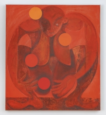 Antone Könst "Juggler (red)", 2019 Oil on linen 40 x 36 inches