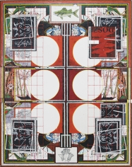 Zachary Armstrong "Six Circles", 2018 Encaustic and oil on canvas 96 x 76 inches