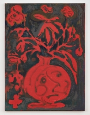 Antone Könst "Flowers (red)", 2019 Oil on canvas 24 x 18 inches