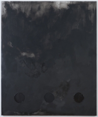 Brenna Youngblood "Process Control (Black)", 2014 Mixed media on canvas 72 x 60 x 1-1/2 inches
