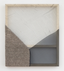 Martha Tuttle "Stone (3)", 2018 Wool, silk, pigment 30 x 25 inches