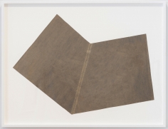 Sol LeWitt Rip Drawing (R557), October 1975 Tar paper 29 1/2 x 40 1/4 inches