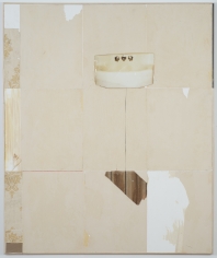 Brenna Youngblood "Cellophane Sink", 2014 Mixed media on canvas in wood frame 73-1/4 x 61-1/4 x 1-5/8 inches