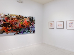 BRINTZ GALLERY, INSTALLATION PHOTO, FLORA EXHIBITION DONALD BAECHLER, ROSS BLECKNER, ANDRÉ BUTZER, PETRA CORTRIGHT, MARC HANDELMAN, JOHN NEWSOM, RACHEL ROSSIN, JULIAN SCHNABEL AND BRIAN WILLMONT