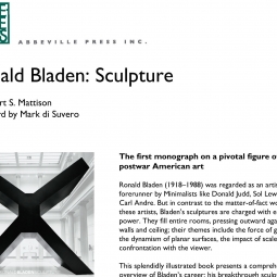 Abbeville - Ronald Bladen Monograph Press Release