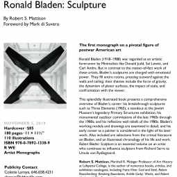 Abbeville - Ronald Bladen Monograph Press Release