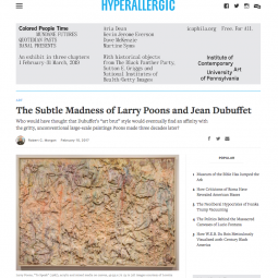 The Subtle Madness of Larry Poons and Jean Dubuffet by Robert C. Morgan