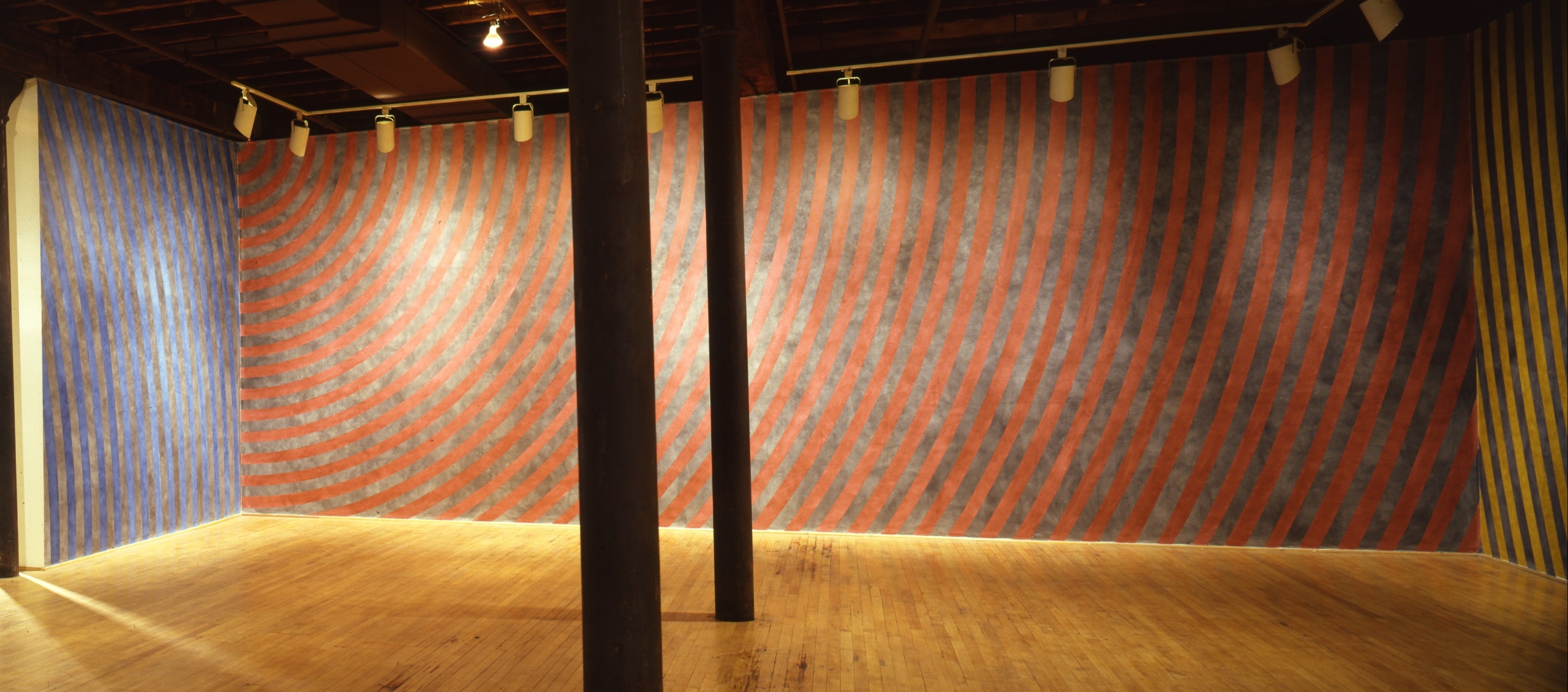 Installation view at Rhona Hoffman Gallery, Sol LeWitt, New Wall Paintings, 1986